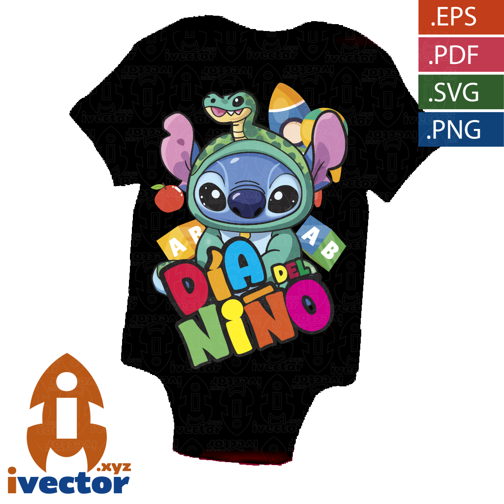 STITCH-SERPIENTE-DIA-DEL-NINO-VECTOR-EDITABLE-P1 STITCH SERPIENTE DIA DEL NIÑO VECTOR EDITABLE
