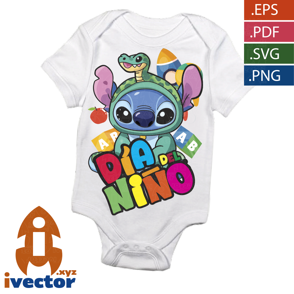 STITCH-SERPIENTE-DIA-DEL-NINO-VECTOR-EDITABLE-P5 STITCH SERPIENTE DIA DEL NIÑO VECTOR EDITABLE