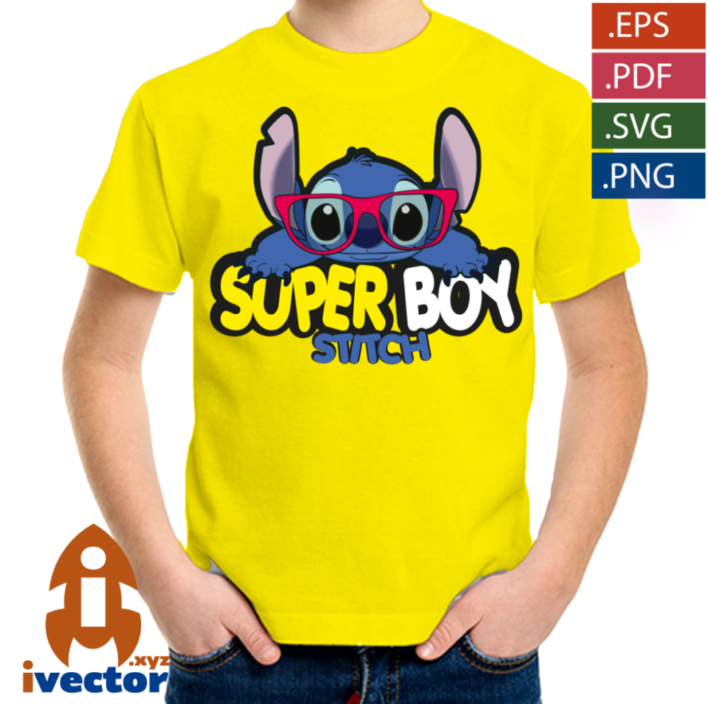 STITCH-SUPER-BOY-VECTOR-EDITABLE-FONDO-01-p4 STITCH SUPER BOY VECTOR EDITABLE FONDO