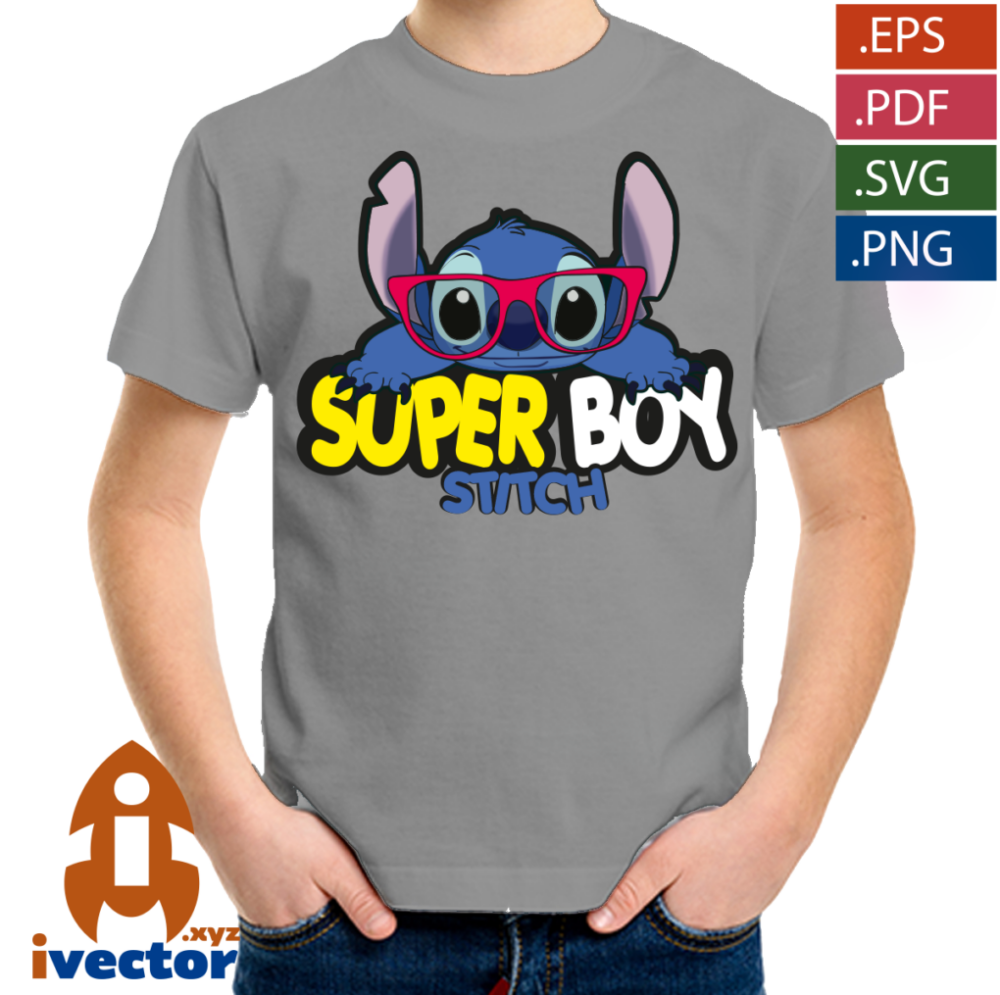 STITCH-SUPER-BOY-VECTOR-EDITABLE-FONDO-01-p6 STITCH SUPER BOY VECTOR EDITABLE FONDO
