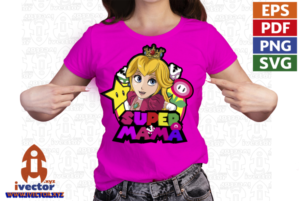 SUPER-MAMA-MARIO-BROS-PEACH-VECTOR-EDITABLE-01-p3 SUPER MAMA MARIO BROS PEACH VECTOR EDITABLE
