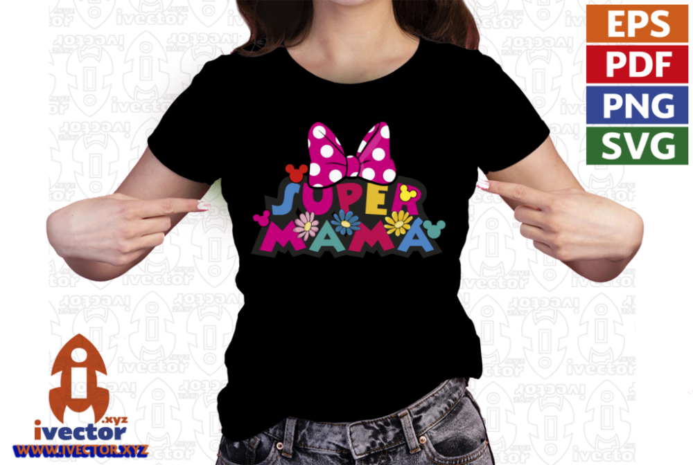 SUPER-MAMA-MINNIE-VECTOR-EDITABLE-p1 SUPER MAMA MINNIE VECTOR EDITABLE DISNEY
