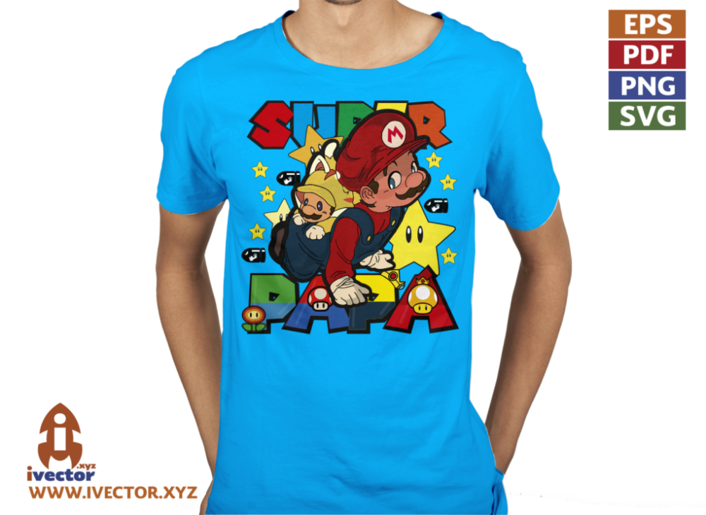 SUPER-PAPA-MARIO-BROS-BEBE-EDITABLE-EPS-PDF-01-p1 SUPER PAPA MARIO BROS BEBÉ EDITABLE EPS PDF