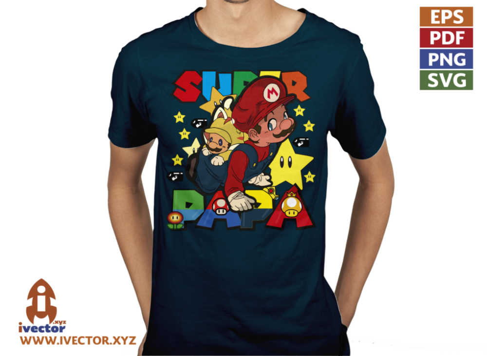 SUPER-PAPA-MARIO-BROS-BEBE-EDITABLE-EPS-PDF-01-p5 SUPER PAPA MARIO BROS BEBÉ EDITABLE EPS PDF