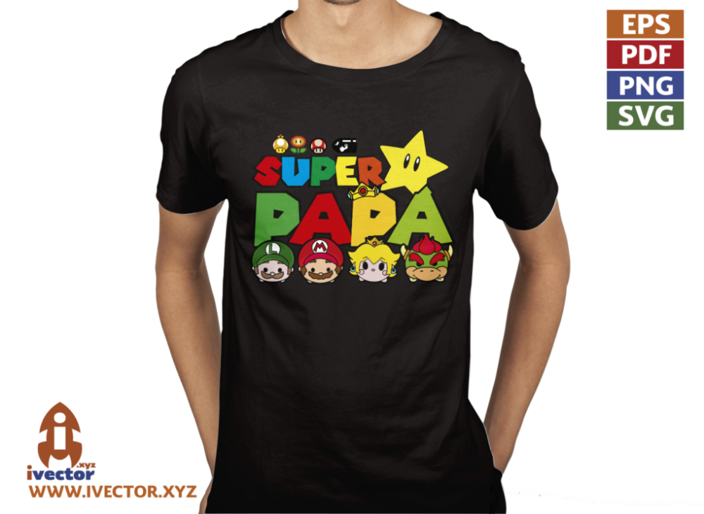 SUPER-PAPA-MARIO-BROS-CARITAS-VECTOR-EDITABLE-01-p2 SUPER PAPÁ MARIO BROS CARITAS VECTOR EDITABLE