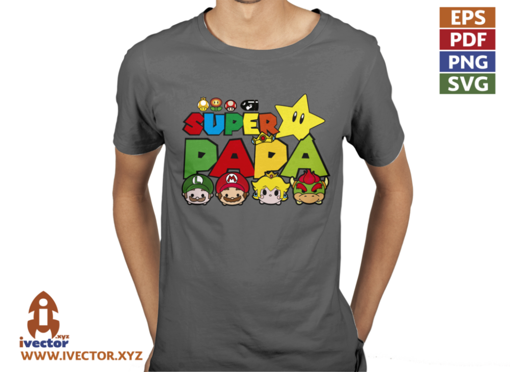 SUPER-PAPA-MARIO-BROS-CARITAS-VECTOR-EDITABLE-01-p6 SUPER PAPÁ MARIO BROS CARITAS VECTOR EDITABLE