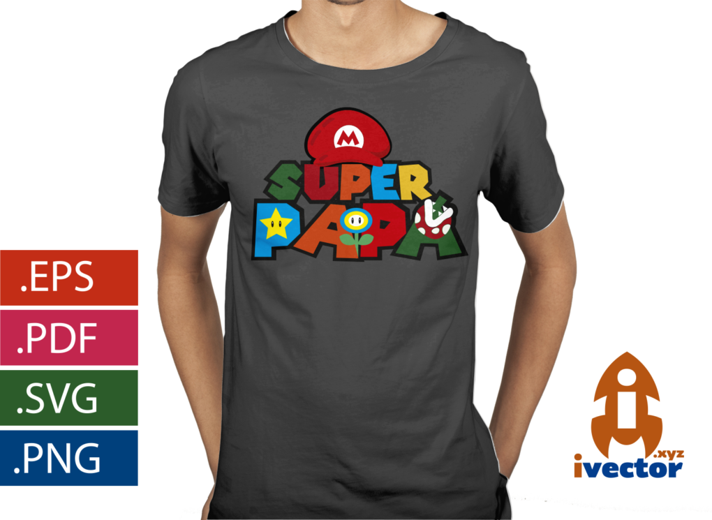SUPER-PAPA-VECTOR-SUPER-MARIO-BROS-EDITABLE-EPS-PDF-SVG_Mesa-de-trabajo-1-PLAYERA5 SUPER PAPÁ VECTOR SUPER MARIO BROS EDITABLE EPS PDF SVG