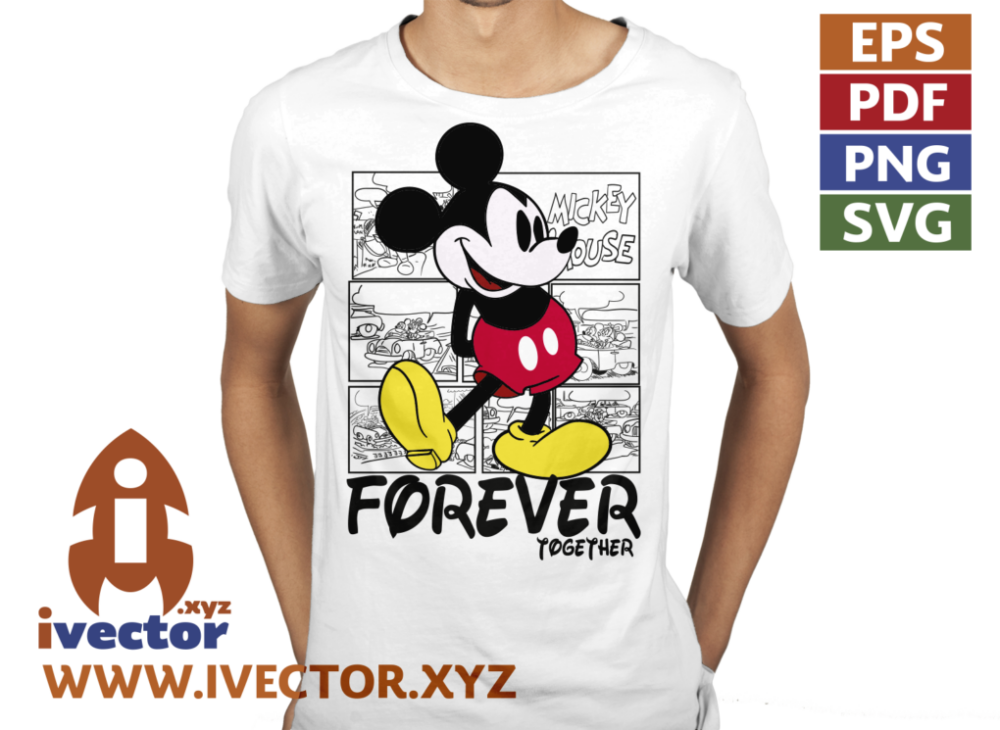 TOGETHER-FOREVER-LOVE-MICKEY-MOUSE-VECTOR-EDITABLE-01-P2 TOGETHER FOREVER LOVE MICKEY MOUSE VECTOR EDITABLE