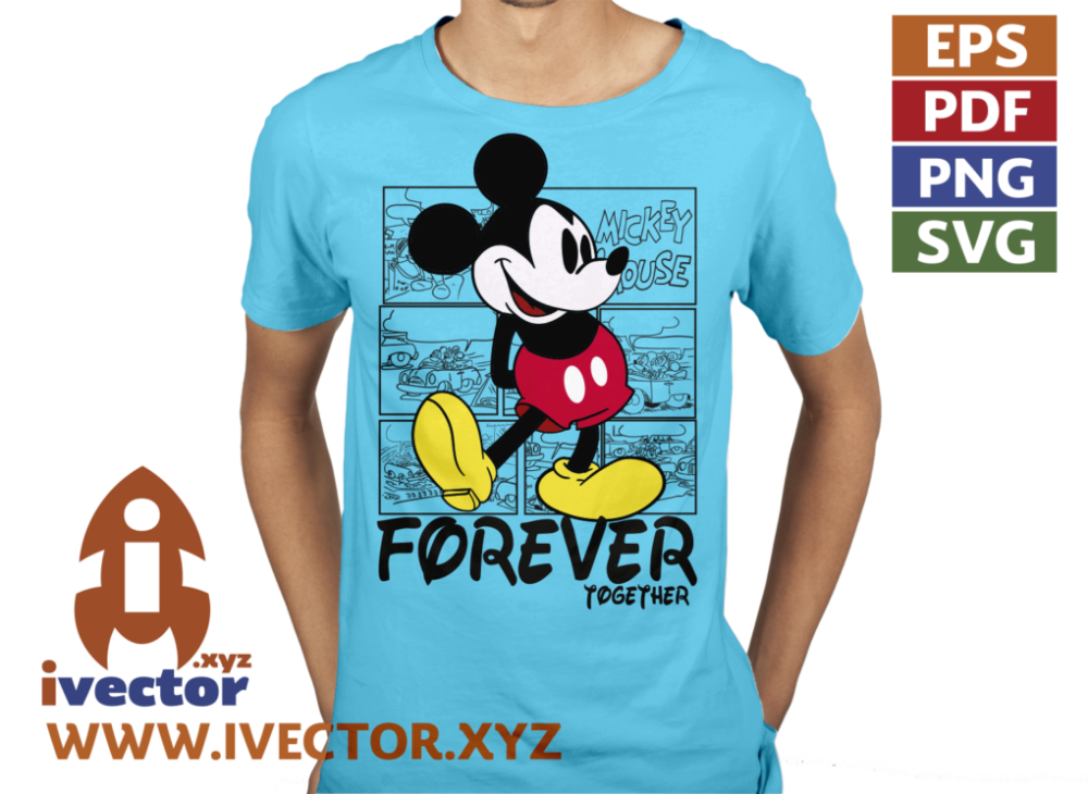 TOGETHER-FOREVER-LOVE-MICKEY-MOUSE-VECTOR-EDITABLE-01-P3 TOGETHER FOREVER LOVE MICKEY MOUSE VECTOR EDITABLE