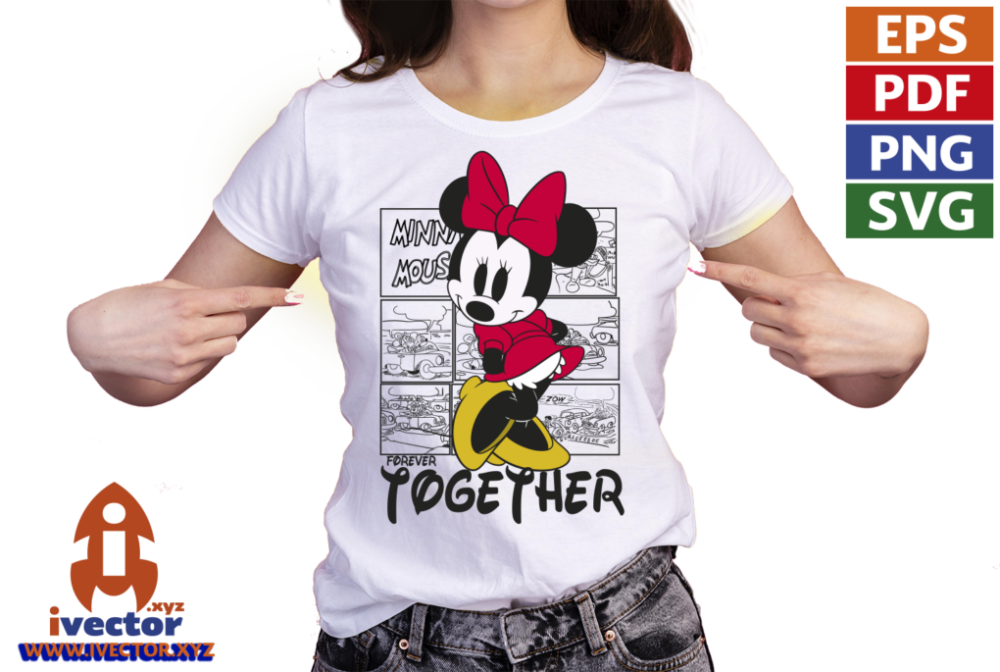 TOGETHER-FOREVER-LOVE-MINNIE-MOUSE-VECTOR-EDITABLE-01-P2 TOGETHER FOREVER LOVE MINNIE MOUSE VECTOR EDITABLE