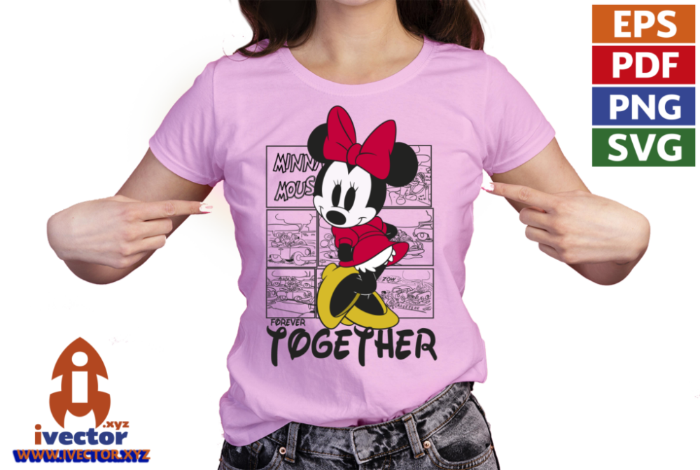 TOGETHER-FOREVER-LOVE-MINNIE-MOUSE-VECTOR-EDITABLE-01-P3 TOGETHER FOREVER LOVE MINNIE MOUSE VECTOR EDITABLE