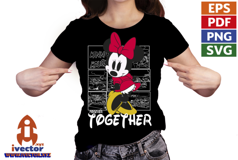 TOGETHER-FOREVER-LOVE-MINNIE-MOUSE-VECTOR-EDITABLE-01-P4 TOGETHER FOREVER LOVE MINNIE MOUSE VECTOR EDITABLE