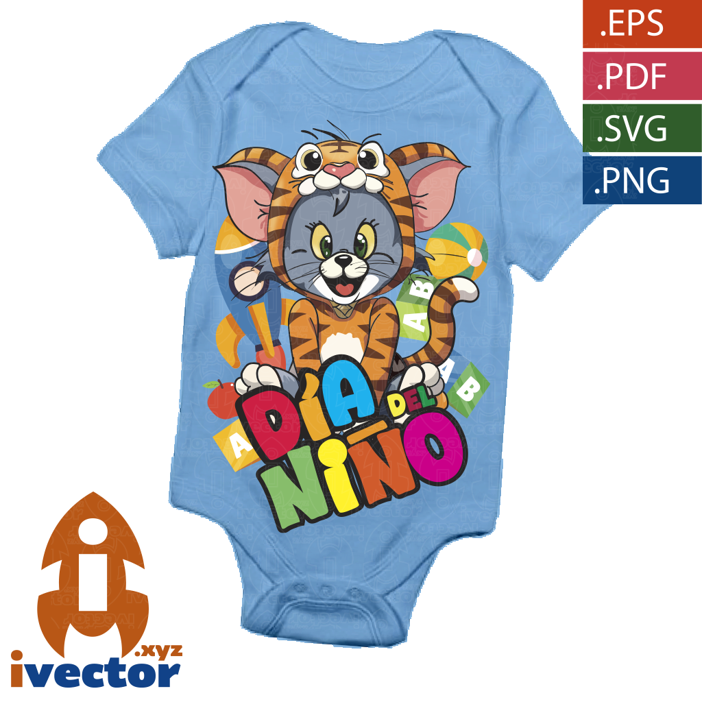 TOM-TIGRE-DIA-DEL-NINO-VECTOR-EDITABLE-P4 TOM TIGRE DIA DEL NIÑO VECTOR EDITABLE