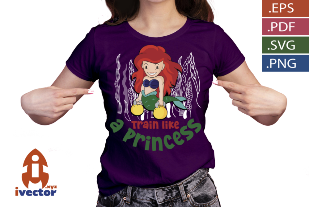 TRAIN-LIKE-A-PRINCESS-SIRENITA-VECTOR-GYM-EDITABLE3 TRAIN LIKE A PRINCESS SIRENITA VECTOR GYM