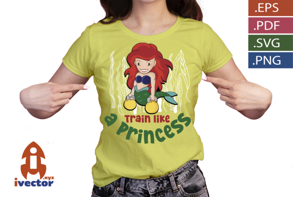 TRAIN-LIKE-A-PRINCESS-SIRENITA-VECTOR-GYM-EDITABLE4 TRAIN LIKE A PRINCESS SIRENITA VECTOR GYM