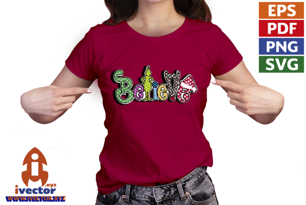 VECTOR-GRINCH-BELIEVE-EDITABLE-EPS-PDF-01-PLAYERA2 VECTOR GRINCH BELIEVE EDITABLE EPS PDF
