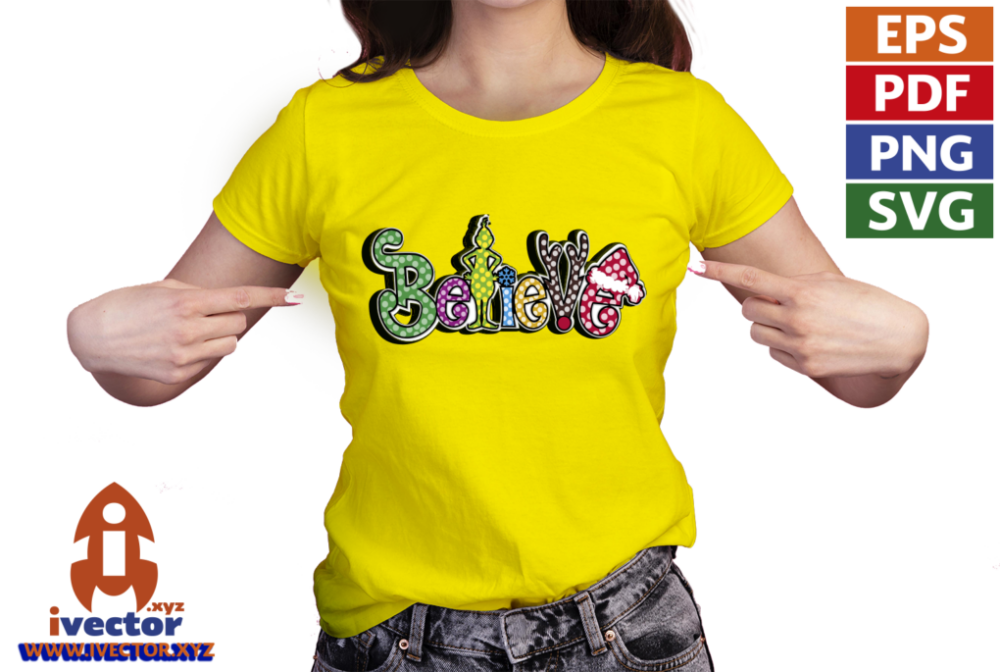 VECTOR-GRINCH-BELIEVE-EDITABLE-EPS-PDF-01-PLAYERA5 VECTOR GRINCH BELIEVE EDITABLE EPS PDF