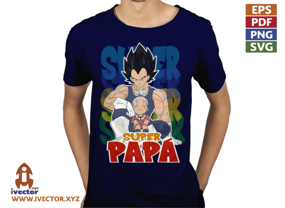 VEGETA-SUPER-PAPA-DRAGON-BALL-VECTOR-EDITABLE-01-P1 VEGETA SUPER PAPÁ DRAGON BALL VECTOR EDITABLE