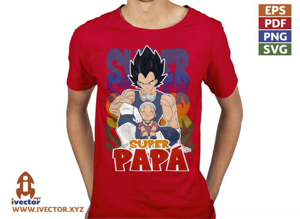 VEGETA-SUPER-PAPA-DRAGON-BALL-VECTOR-EDITABLE-01-P3 VEGETA SUPER PAPÁ DRAGON BALL VECTOR EDITABLE