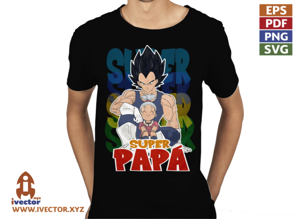 VEGETA-SUPER-PAPA-DRAGON-BALL-VECTOR-EDITABLE-01-P4 VEGETA SUPER PAPÁ DRAGON BALL VECTOR EDITABLE