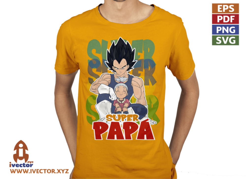 VEGETA-SUPER-PAPA-DRAGON-BALL-VECTOR-EDITABLE-01-P5 VEGETA SUPER PAPÁ DRAGON BALL VECTOR EDITABLE