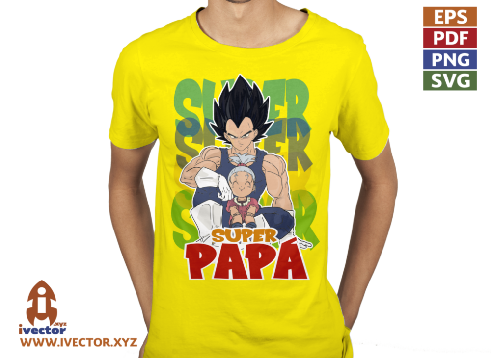 VEGETA-SUPER-PAPA-DRAGON-BALL-VECTOR-EDITABLE-01-P6 VEGETA SUPER PAPÁ DRAGON BALL VECTOR EDITABLE