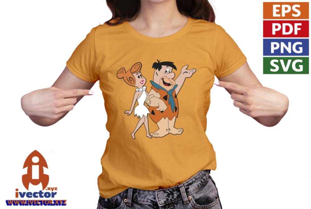VILMA-Y-PEDRO-PICAPIEDRA-VECTOR-PAREJA-EDITABLE-EPS-PDF-SVG-playera6 VILMA  PEDRO PICAPIEDRA VECTOR  EDITABLE EPS PDF SVG