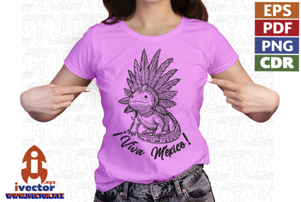 VIVA-MEXICO-AJOLOTE-VECTOR-EDITABLE-01-P4 VIVA MEXICO AJOLOTE VECTOR EDITABLE