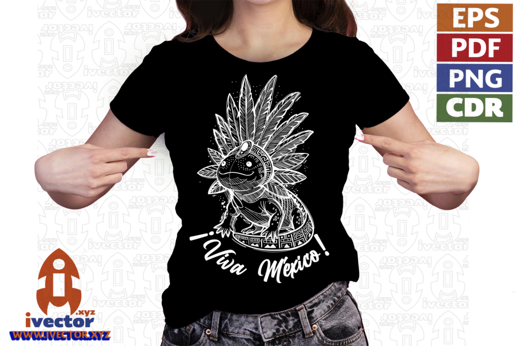VIVA-MEXICO-AJOLOTE-VECTOR-EDITABLE-01-P5 VIVA MEXICO AJOLOTE VECTOR EDITABLE