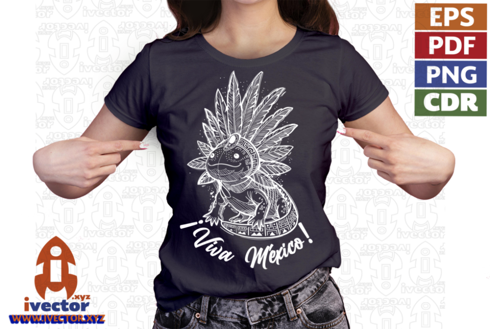 VIVA-MEXICO-AJOLOTE-VECTOR-EDITABLE-01-P6 VIVA MEXICO AJOLOTE VECTOR EDITABLE