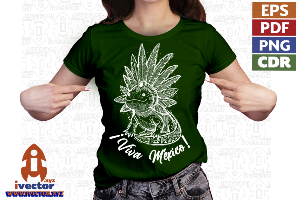 VIVA-MEXICO-AJOLOTE-VECTOR-EDITABLE-01-P7 VIVA MEXICO AJOLOTE VECTOR EDITABLE