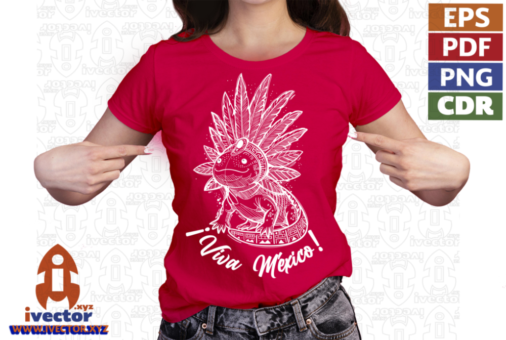 VIVA-MEXICO-AJOLOTE-VECTOR-EDITABLE-01-P8 VIVA MEXICO AJOLOTE VECTOR EDITABLE