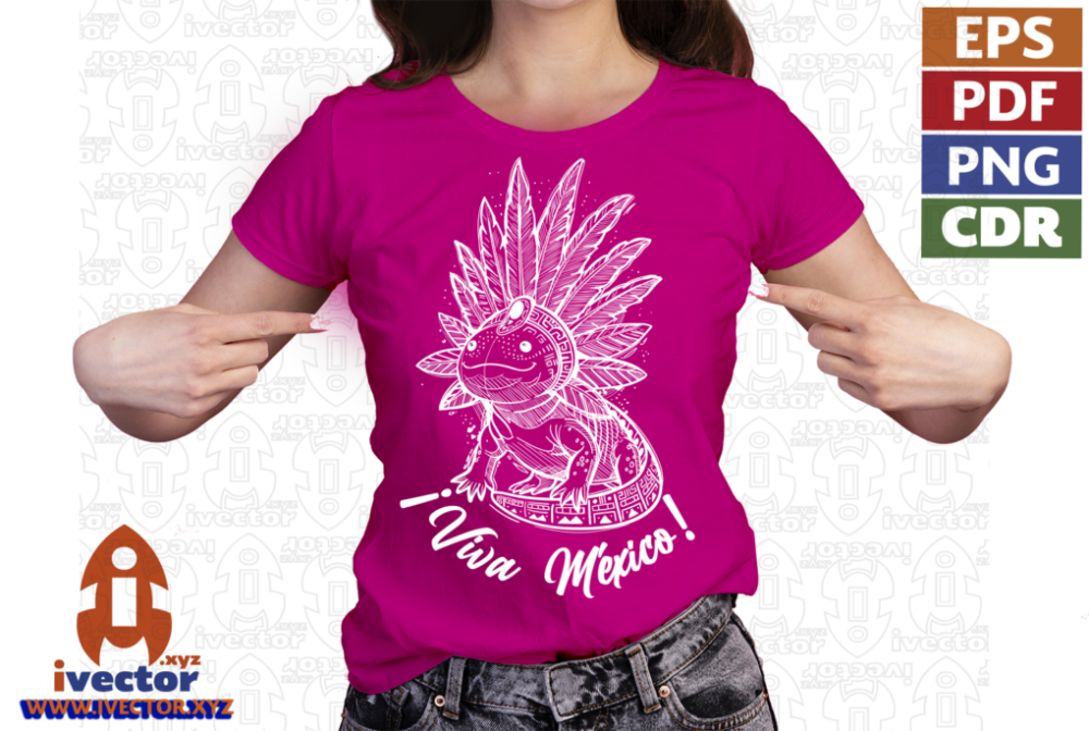 VIVA-MEXICO-AJOLOTE-VECTOR-EDITABLE-01-P9 VIVA MEXICO AJOLOTE VECTOR EDITABLE
