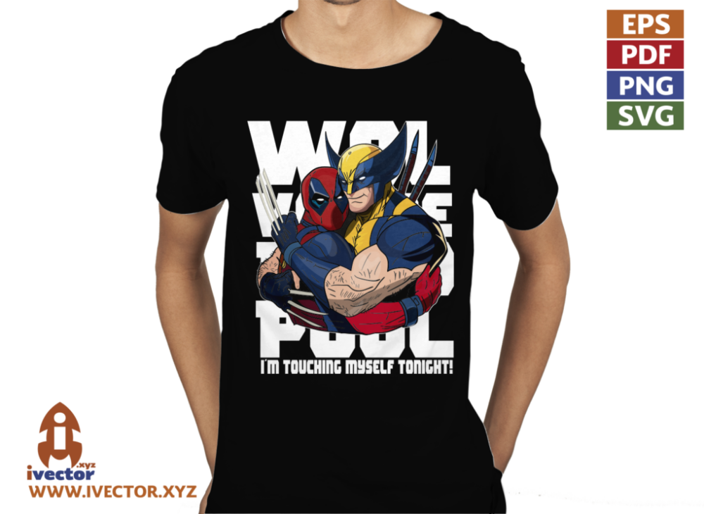 WOLVERINE-DEAD-POOL-WHITE-VECTOR-EDITABLE-01-P1 WOLVERINE DEAD POOL WHITE VECTOR EDITABLE