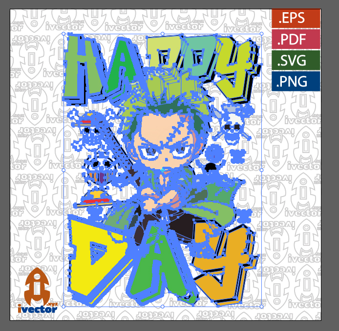 ZORO-ONE-PIECE-HAPPY-DAY-VECTOR-EDITABLE_P1 ZORO ONE PIECE HAPPY DAY VECTOR EDITABLE