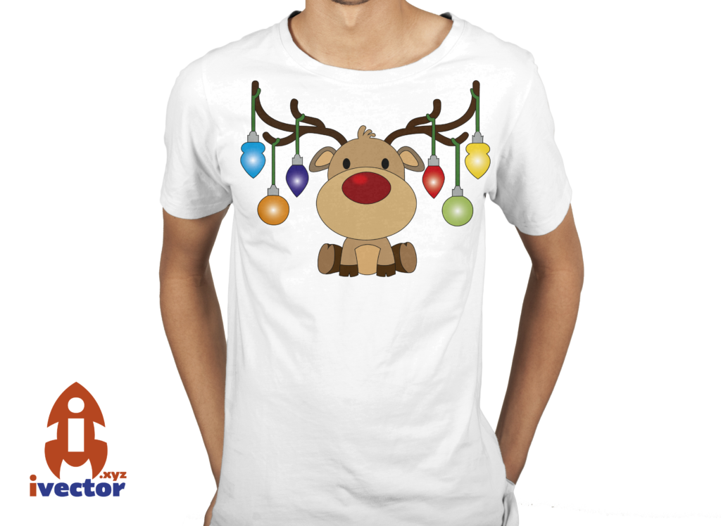 blanco-8-1024x748 Reno con esferas navideñas vector editable EPS