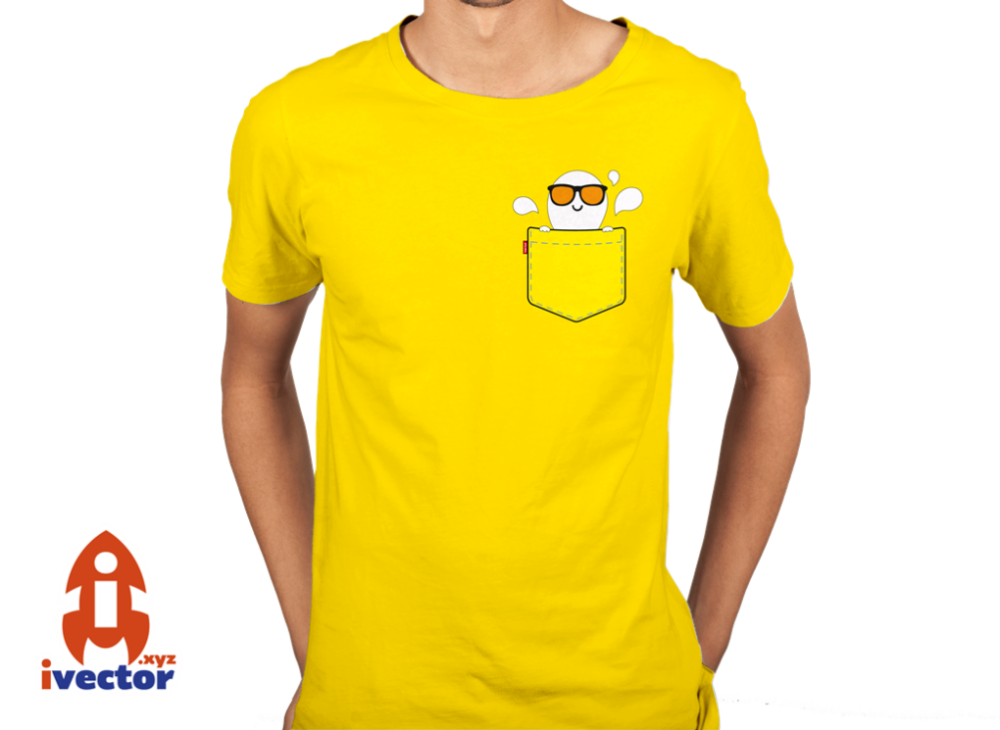 fantasma_bolsa_playera_amarilla-1 Fantasma en Bolsillo Vector