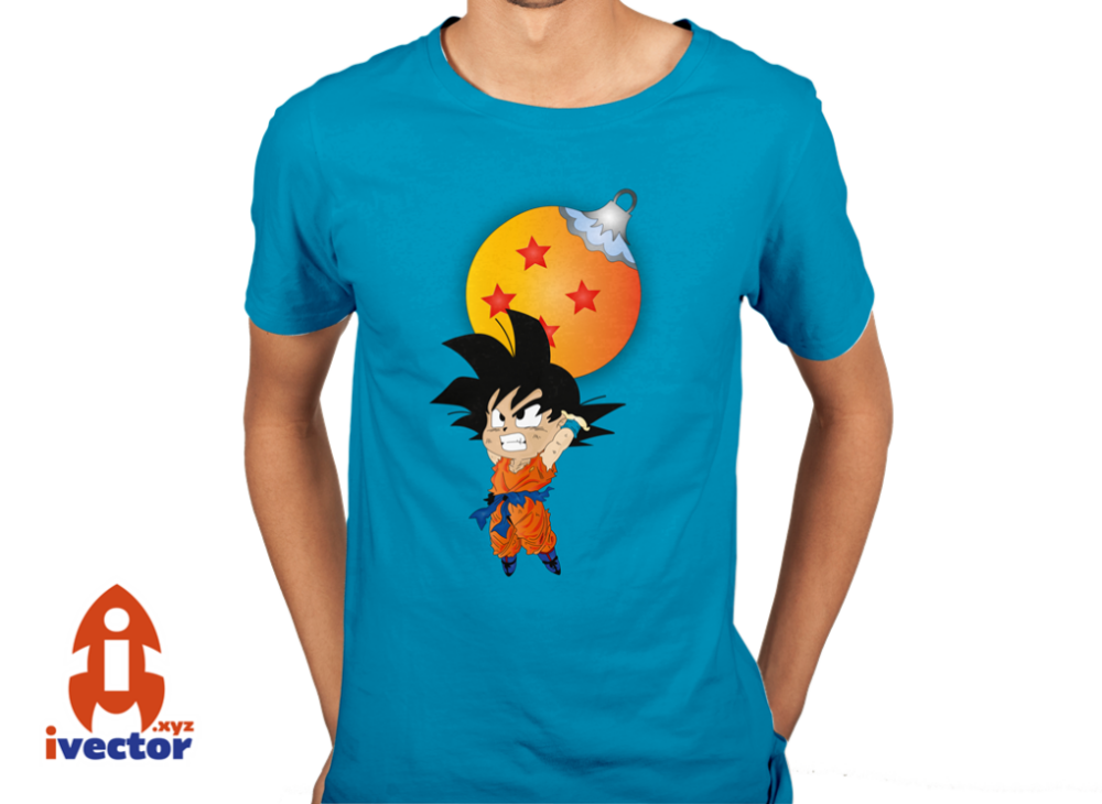 goku-esfera-navidena-celeste GOKÚ ESFERA NAVIDEÑA VECTOR EDITABLE EPS PDF
