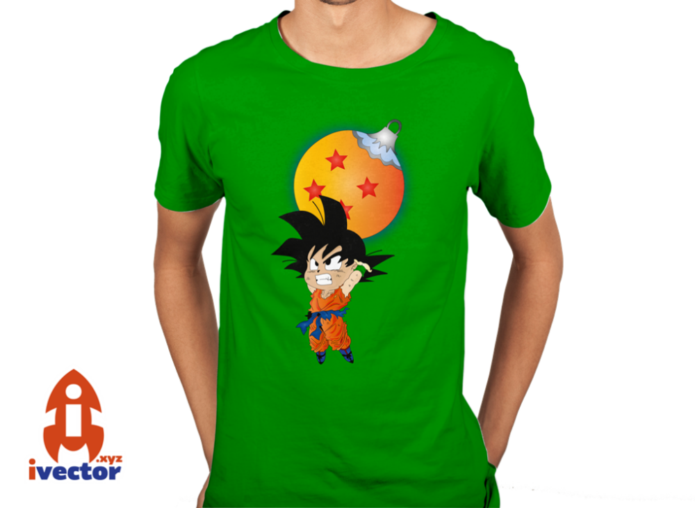 goku-esfera-navidena-verde GOKÚ ESFERA NAVIDEÑA VECTOR EDITABLE EPS PDF