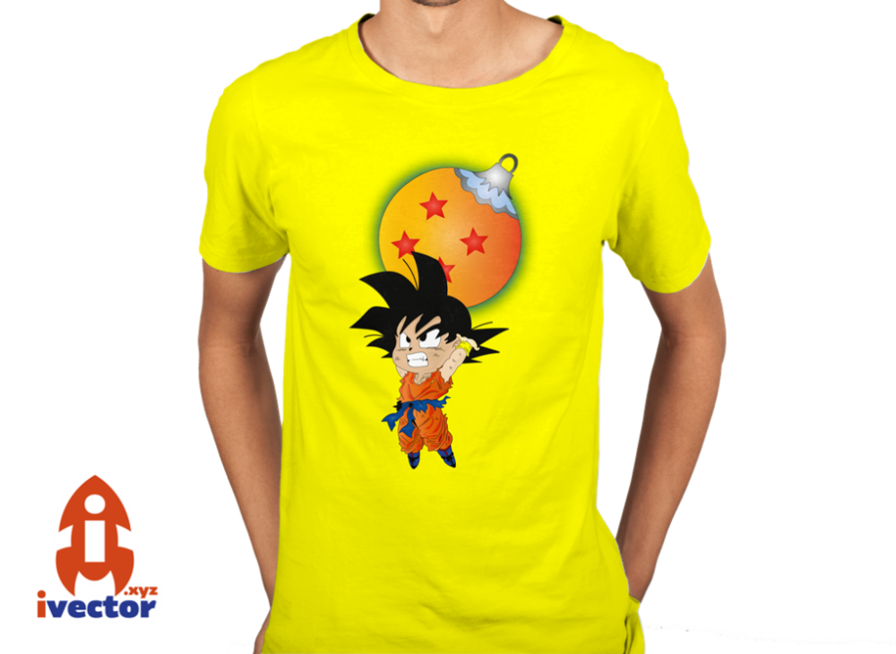 goku-esfera-navidena GOKÚ ESFERA NAVIDEÑA VECTOR EDITABLE EPS PDF