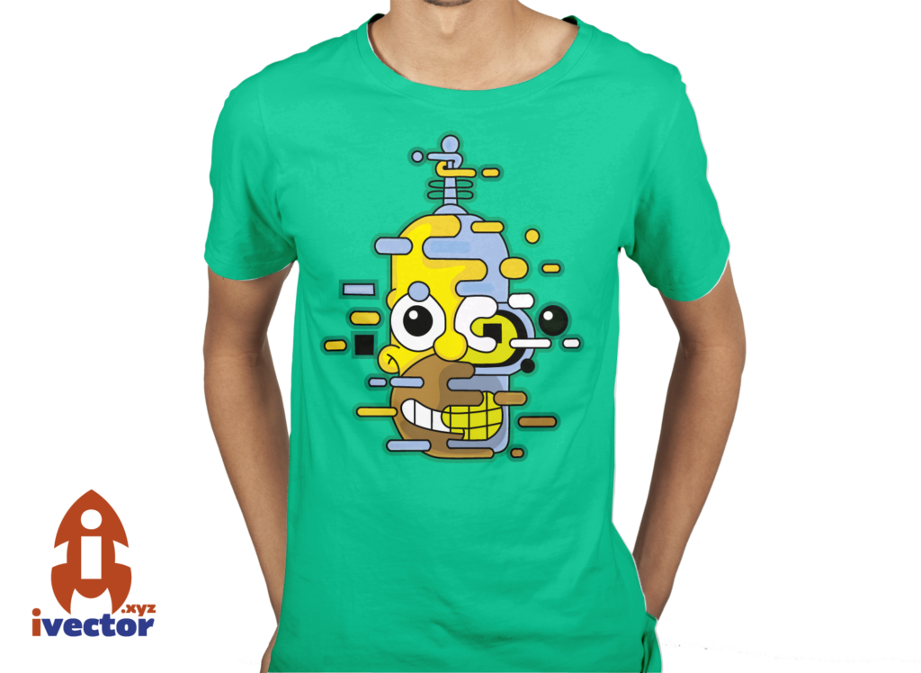 homero-and-blender-playera2-1024x748 Homero and Blender Vector Eps PDF