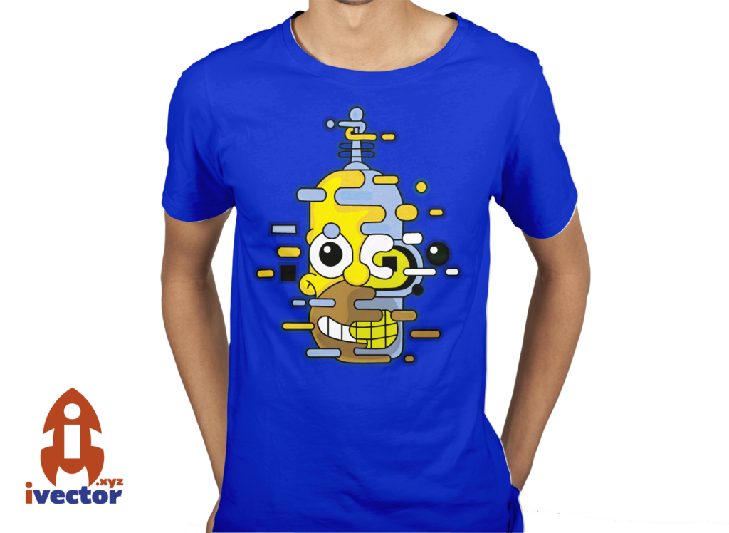 homero-and-blender-playera4-1024x748 Homero and Blender Vector Eps PDF