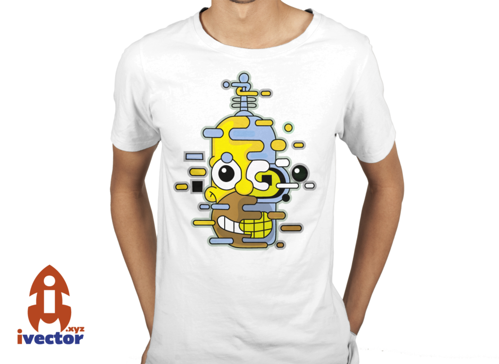 homero-and-blender-playera6-1024x748 Homero and Blender Vector Eps PDF