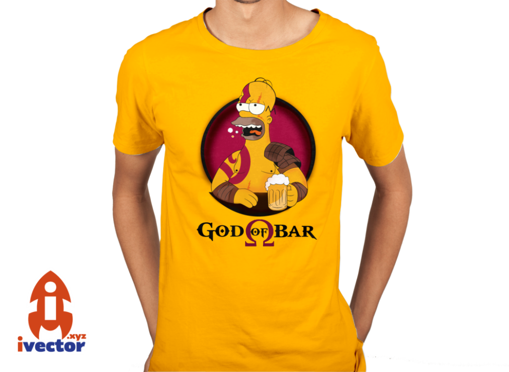 homreo-kratos-playera-blanca-1024x748 Homero Kratos God of War The Simpson Vector