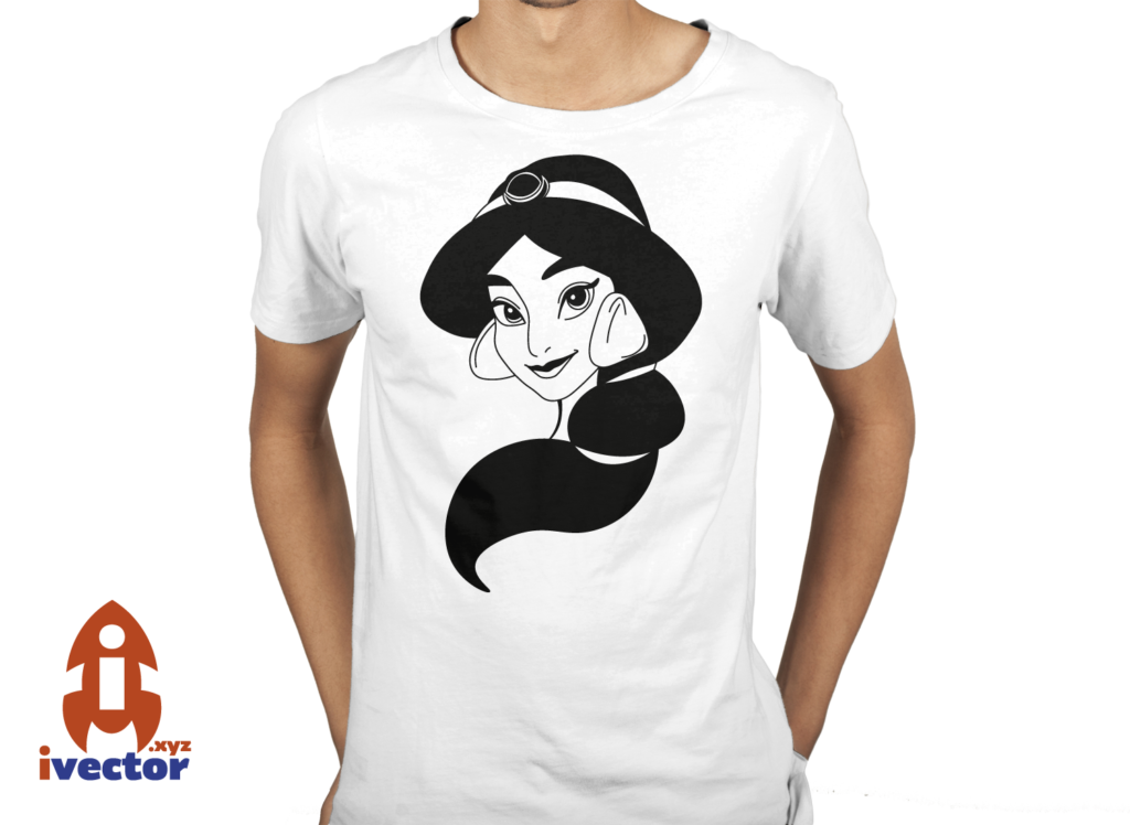 jazmin-aladdin-playera2-1024x748 Princesa Jazmín Corte Vinil Vector