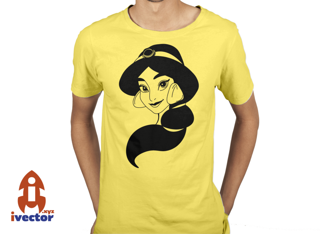 jazmin-aladdin-playera3-1024x748 Princesa Jazmín Corte Vinil Vector