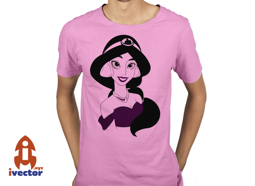 jazmin-corte-vinil-playera-2-1024x748 Princesa Jazmín Corte Vinil Vector