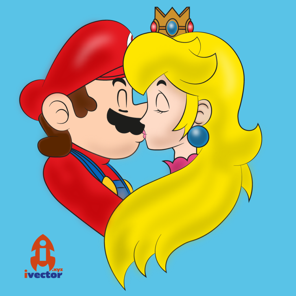 mario-and-peach-besandose-vector-01-1024x1024 Mario Bros and Peach Beso amor Vector Eps Pdf GRATIS
