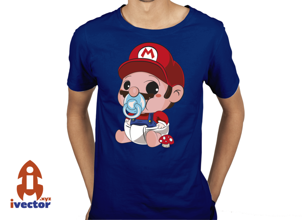 mario-baby-bro-azul-1024x748 Mario Baby Bros Vector Editable