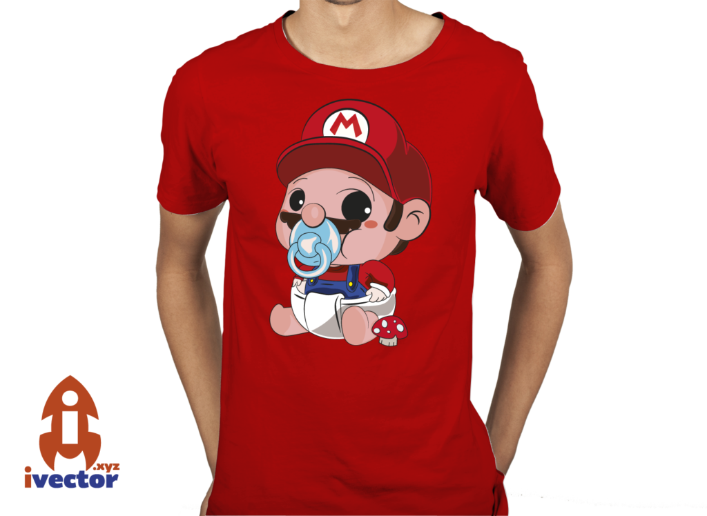 mario-baby-bro-rojo-1024x748 Mario Baby Bros Vector Editable